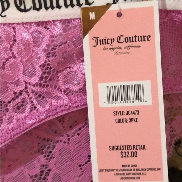Juicy Couture 3 pair Lacy Cheeky Panties NWT 💕🖤 - Picture 2 of 5